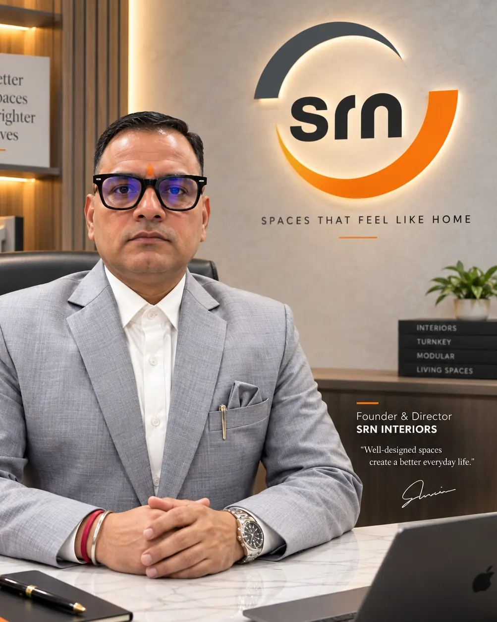 Kojaram Nain, Founder & Managing Director of SRN Interiors