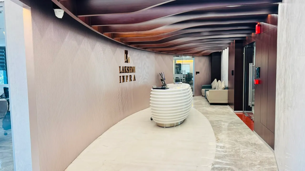 Lakshmi Infra — corporate office interior by SRN Interiors, view 2